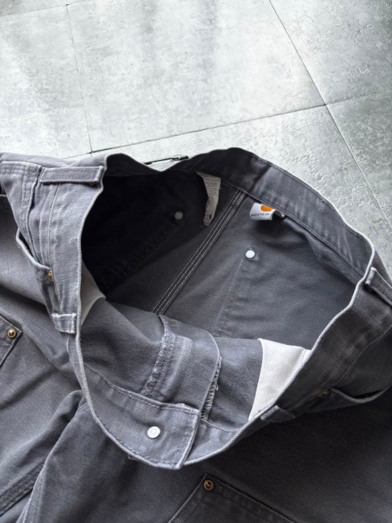 USA製　カーハート　ダブルニーペインターパンツ　グレー　33×34 フェード