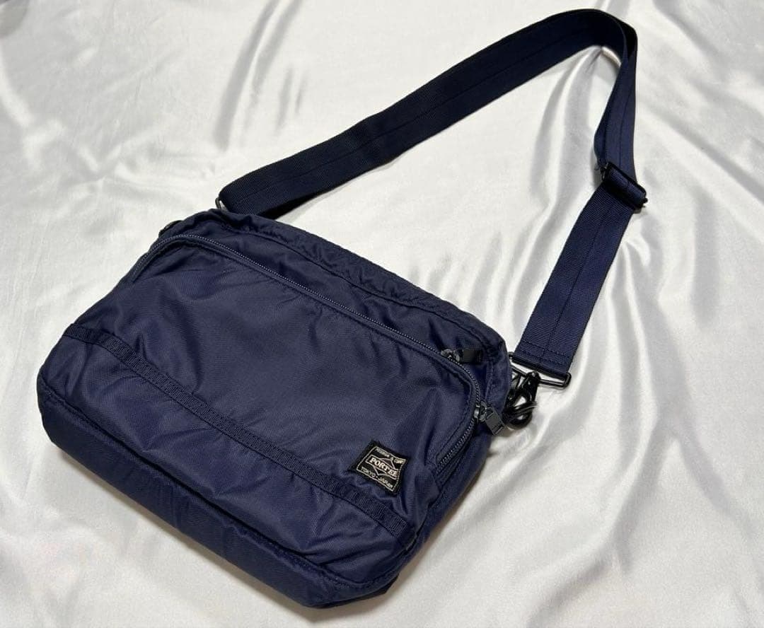 【美品】PORTER FLASH ショルダーバッグ ネイビー
