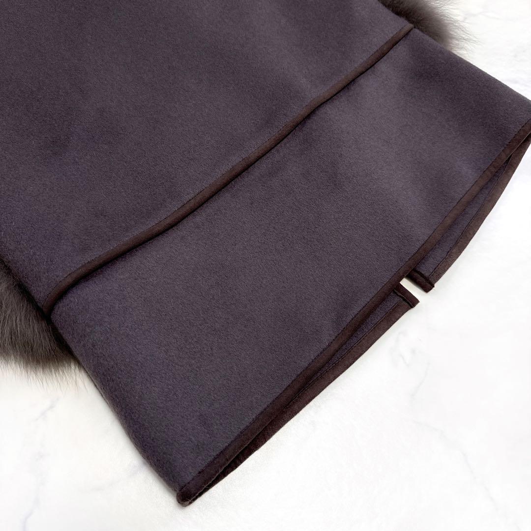 22年 sov. ソブ ブルーフォックスファーベスト 36 ジレ