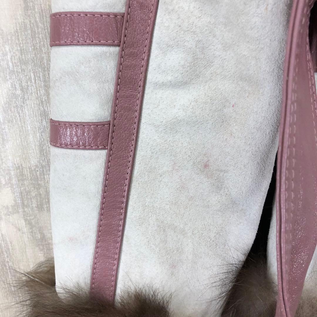 COCON Japan リアルファー付きジャケット　ベルト付き　R