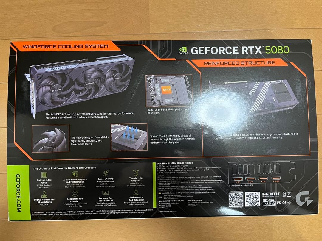グラフィックボード・グラボ・ビデオカード GIGABYTE GEFORCE RTX 5080 16GB