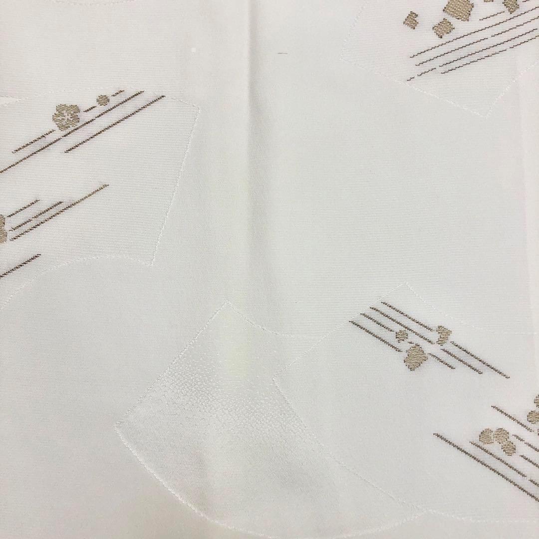 長襦袢 梅の花 地紙紋 金糸 乳白色 J-195
