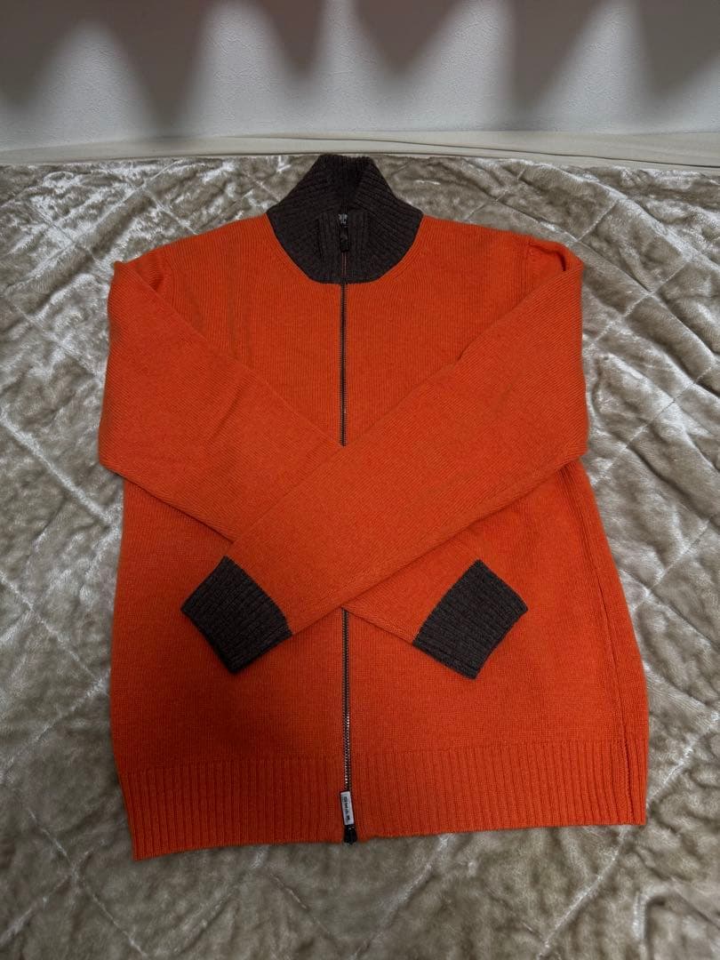 ETRO オレンジブラウン ジッパーセーター M