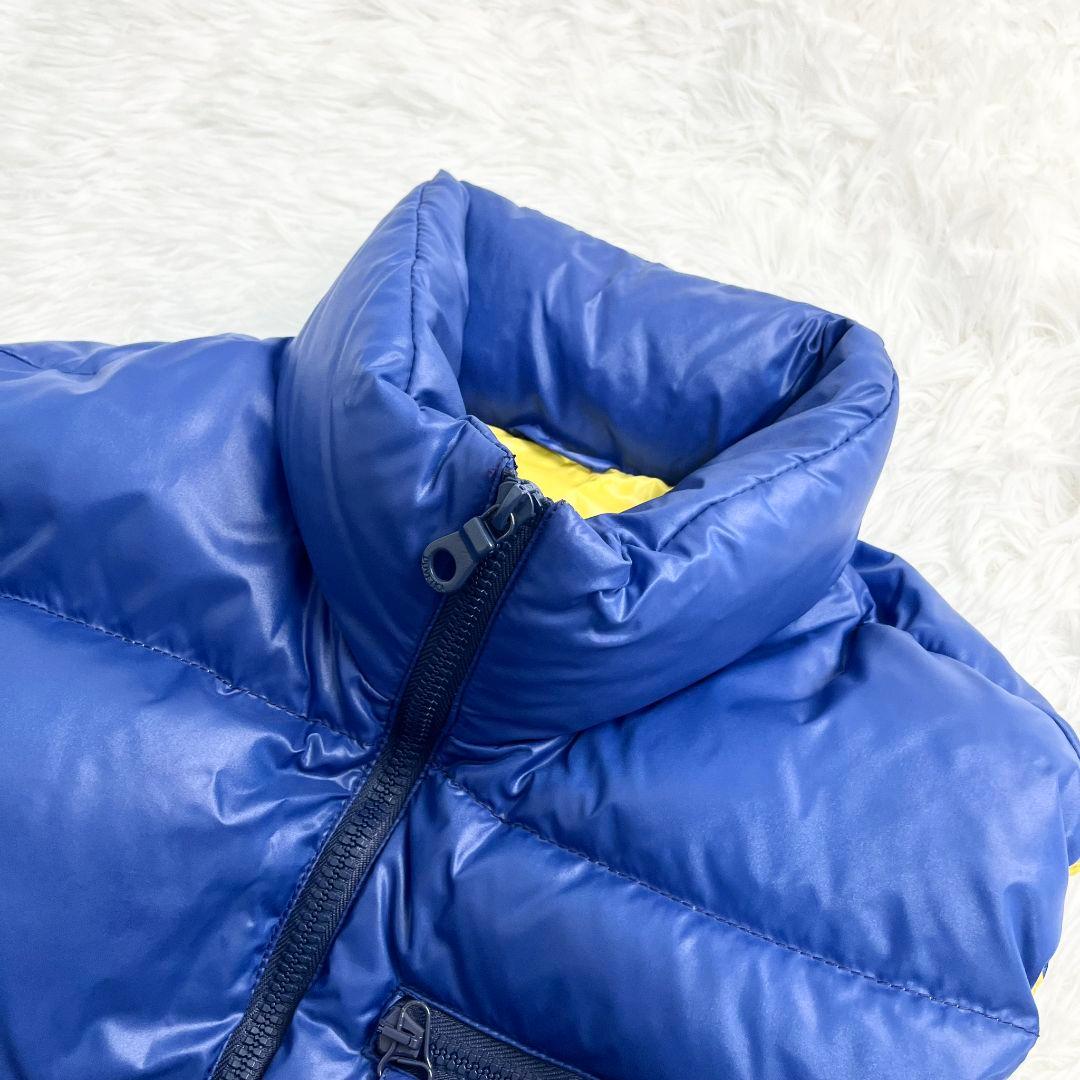 DUVETICA ハーフジップ ダウンベスト ブルー イエロー 48