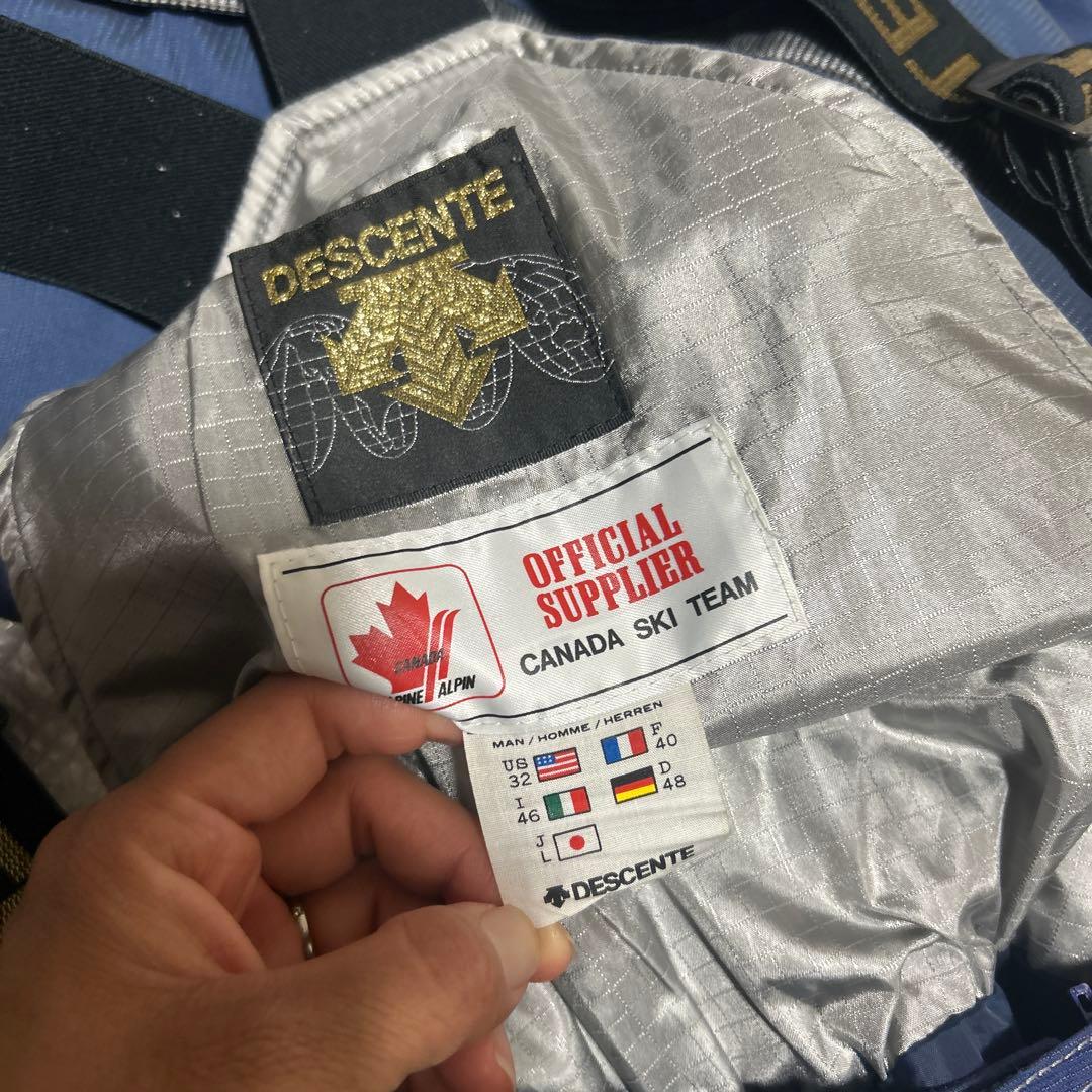 DESCENTE デサント ロゴサスペンダー スキーパンツ L