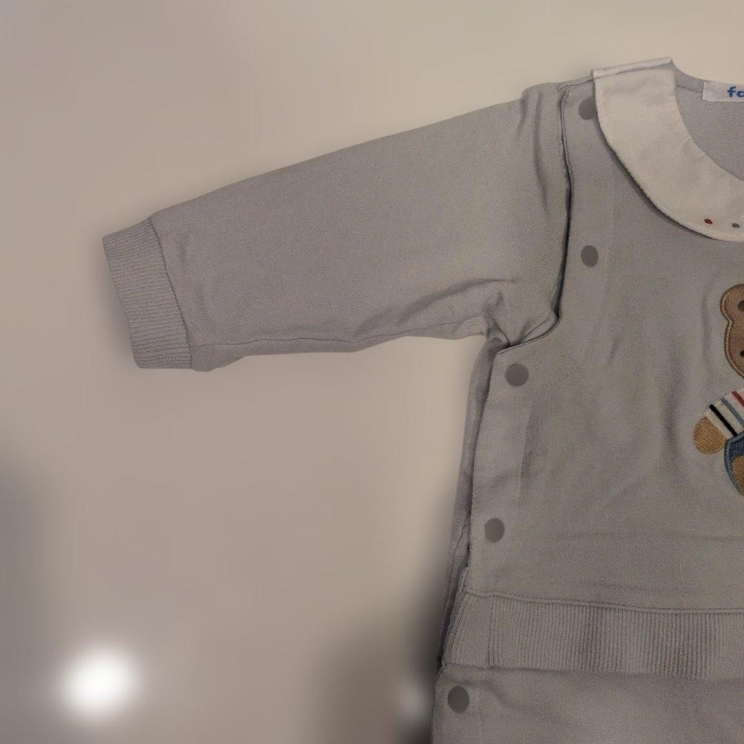 familiar ブルー ロンパース 70　水通しのみ✨️