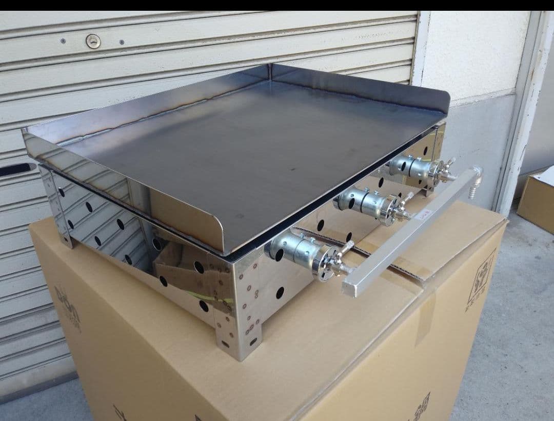 業務用　極厚６ミリ　鉄板焼き　３辺フチ付　学園文化祭り　グリドル　ＢＢＱ　LPG