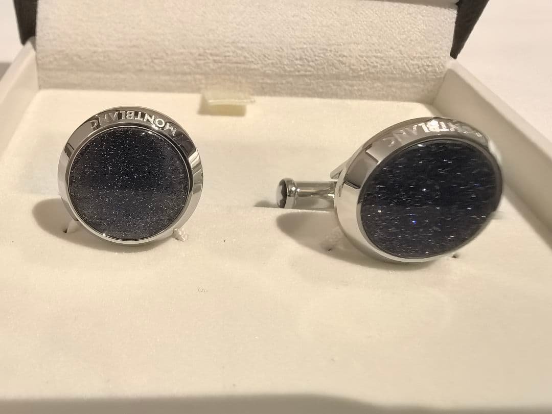 MONTBLANC シルバー ブラック カフリンクス