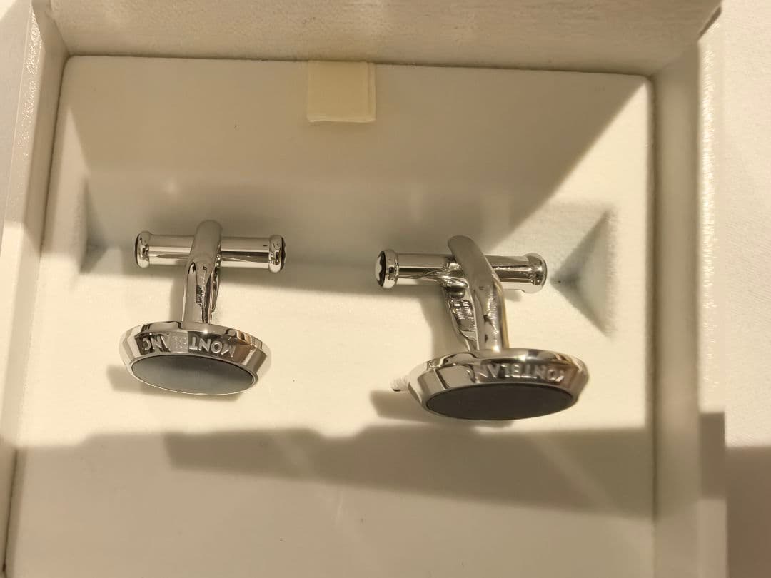 MONTBLANC シルバー ブラック カフリンクス