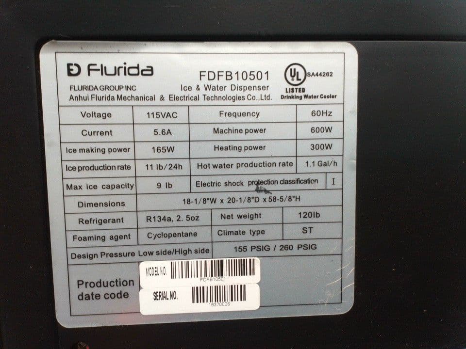 ウォーターサーバー CMFIWD001 通電OK