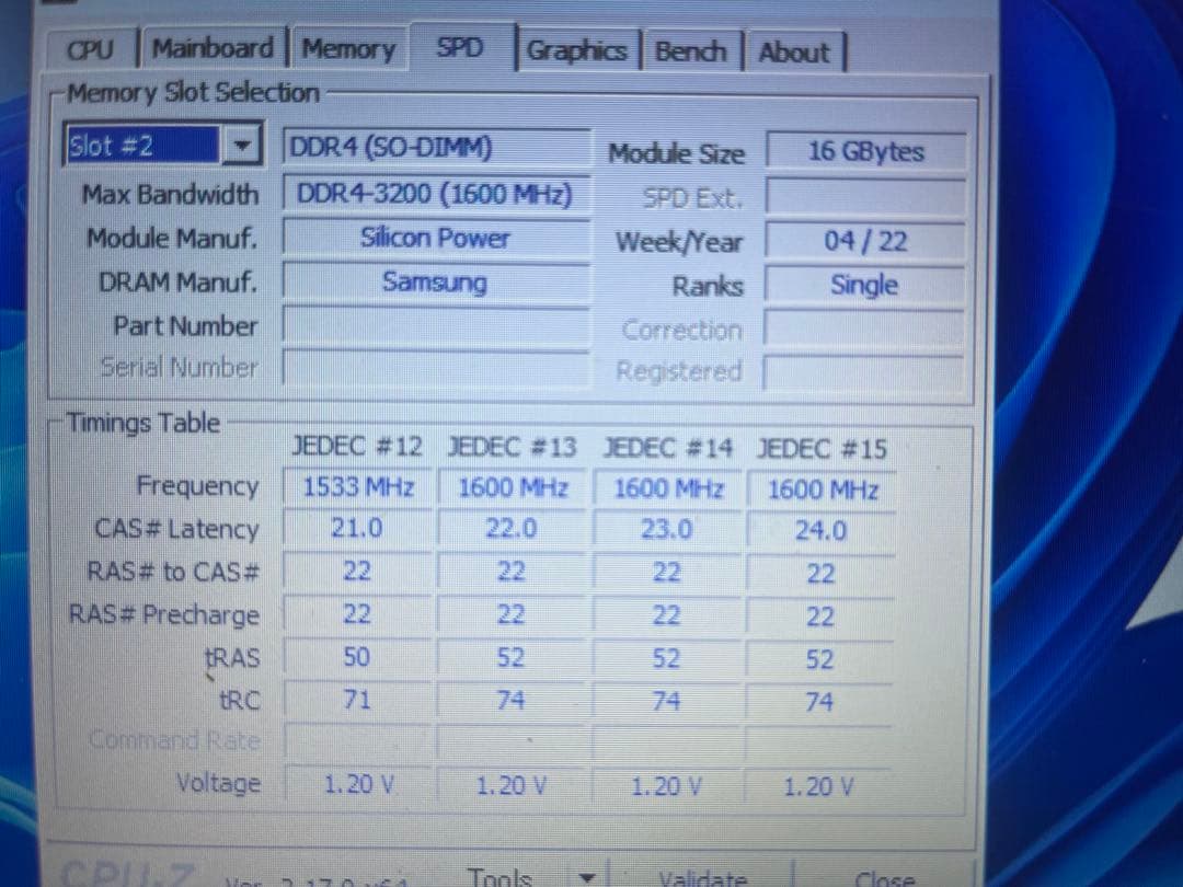 Silicon powerDDR4-3200メモリ16GB 2枚 合計32GB