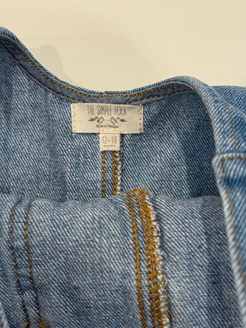 THE SIMPLE FOLK デニムオーバーオール 12-18m