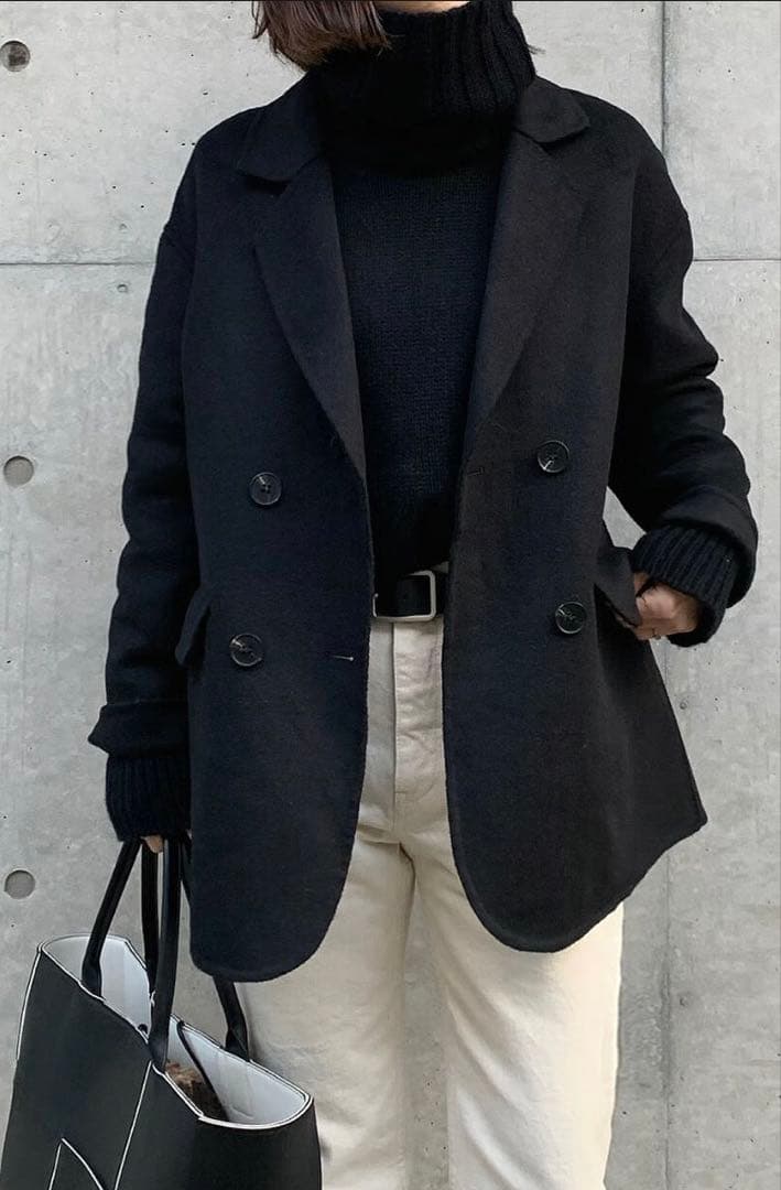 ok.soon ハンドメイド ウールジャケット ブラック