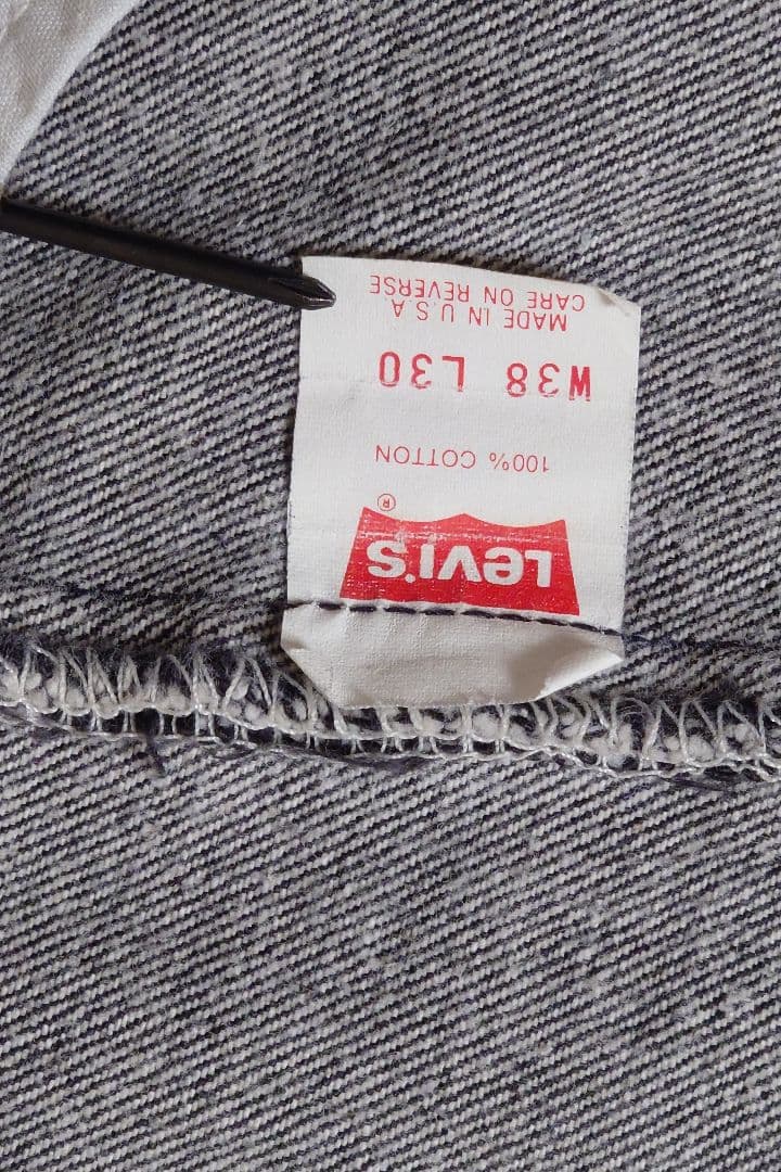W38L30　極美品　USA製　リーバイス　 501 0658 先染め　ブラック