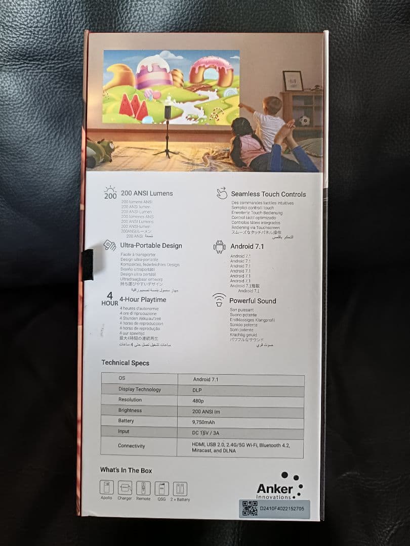 Anker Nebula Apollo アンカー モバイルプロジェクター