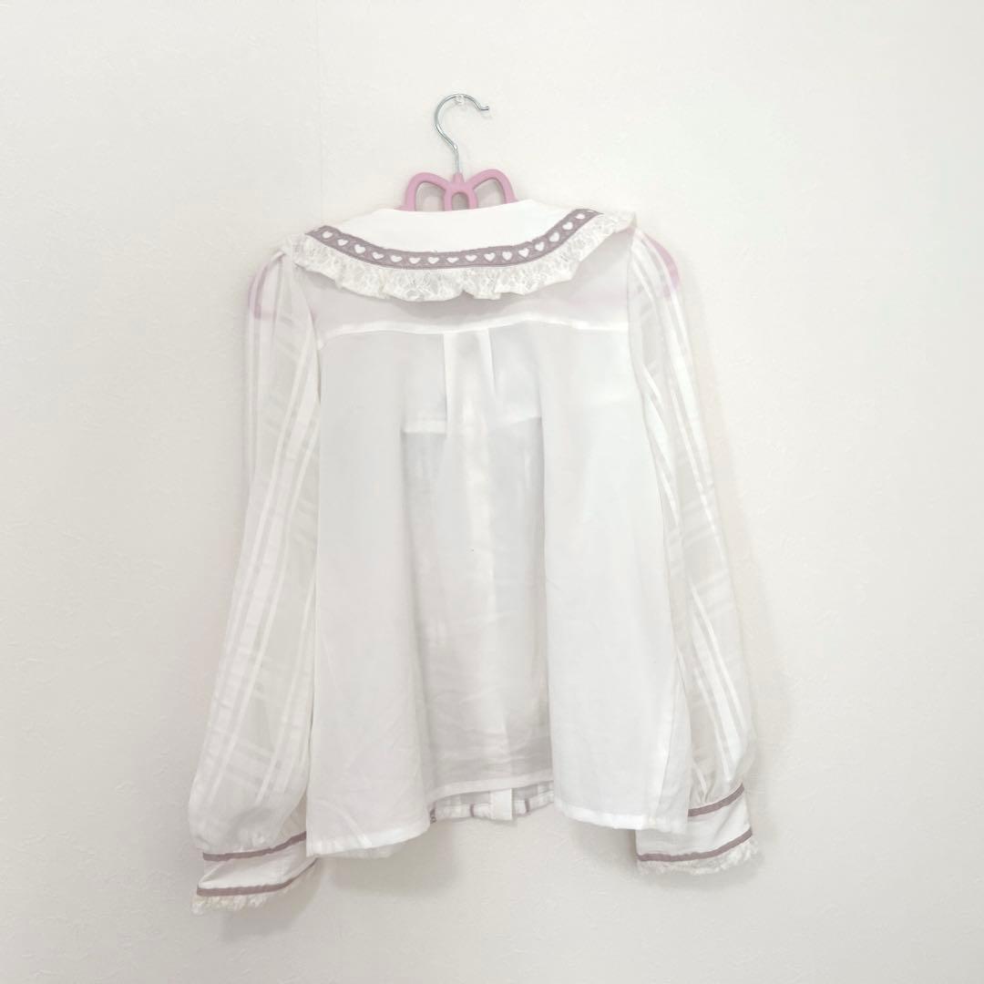 リズリサ LIZLISA ハートレース襟ブラウス