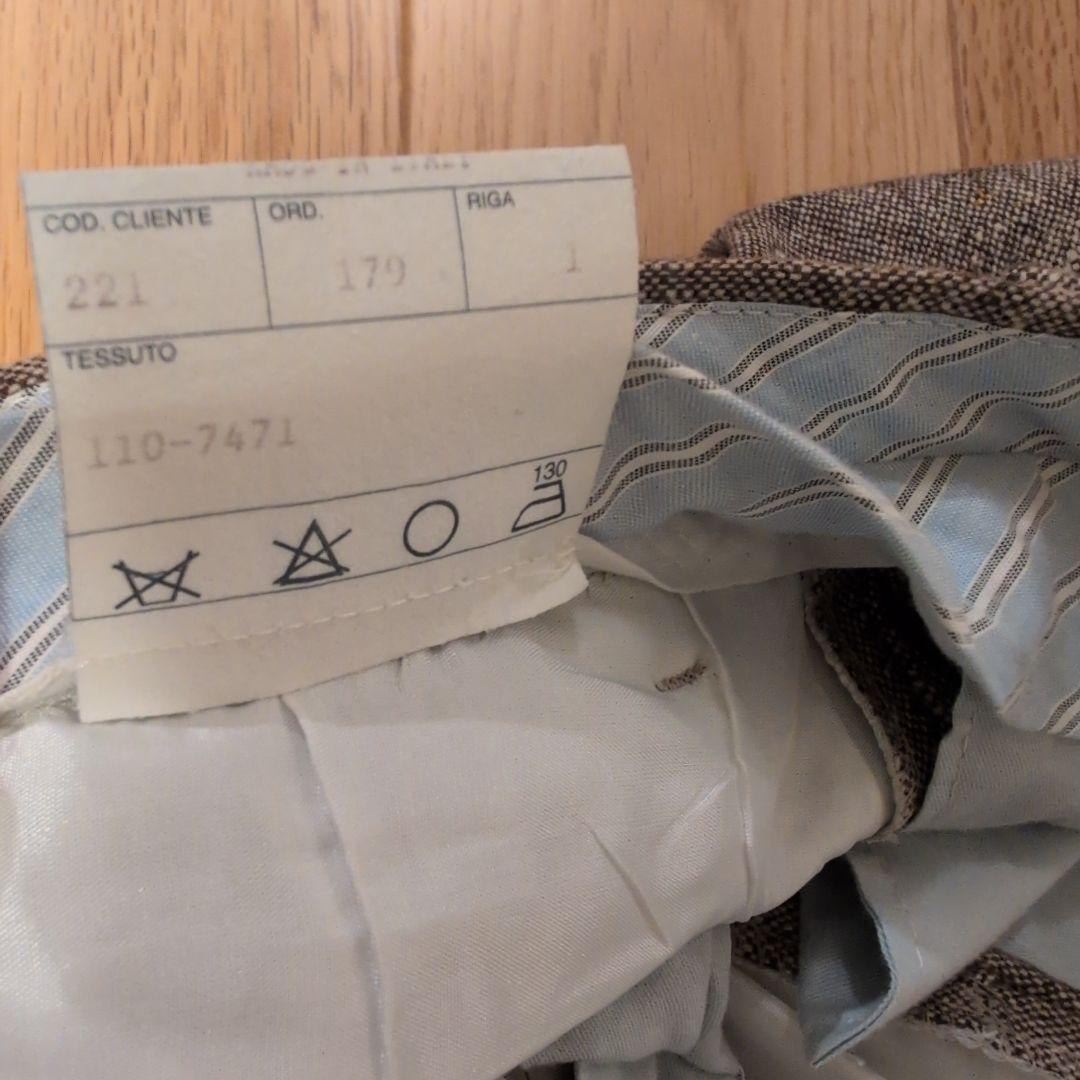 エキュパージュ ツィード調ウール ブラウン スラックスSize50