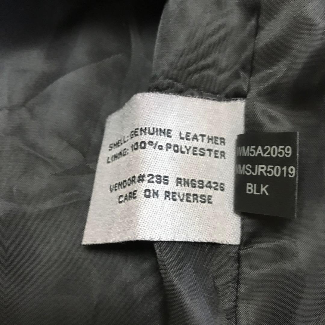 WILSONS LEATHER 本革 レザーベストLブラック シンプル メンズ