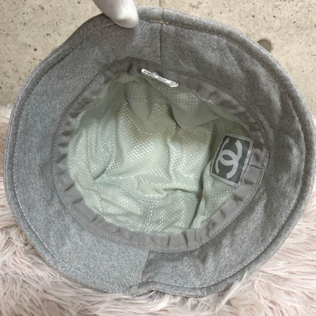 シャネル　スポーツライン　バケットハット　ココマーク　グレー　S size