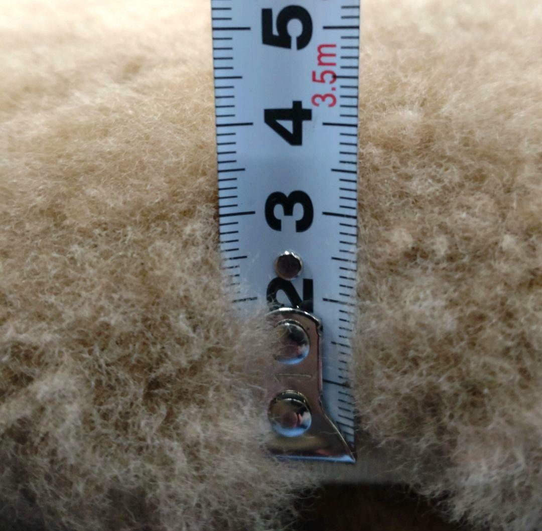 奈良の工場つくりたて!オーストラリア原皮35㍉Naturalムートンシーツ