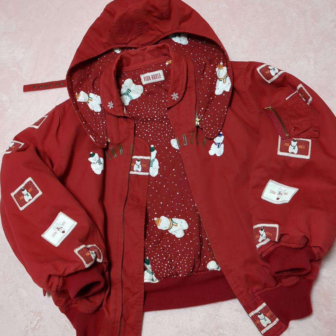 ピンクハウス レア 90年代 大人気 雪だるまくま ブルゾン 赤色 ヴィンテージ
