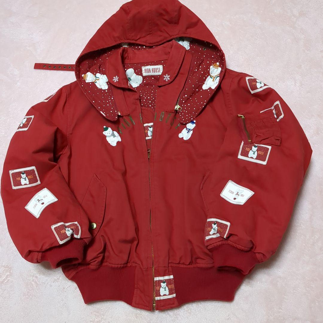 ピンクハウス レア 90年代 大人気 雪だるまくま ブルゾン 赤色 ヴィンテージ