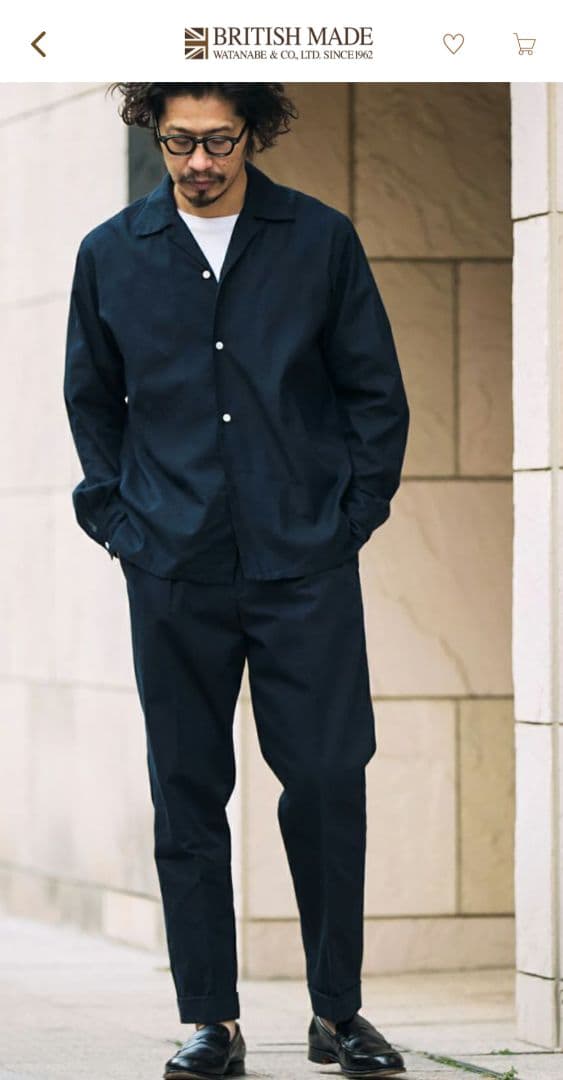 ブリティッシュメイド オフィサーパンツ ポーツマス Mサイズ ネイビー