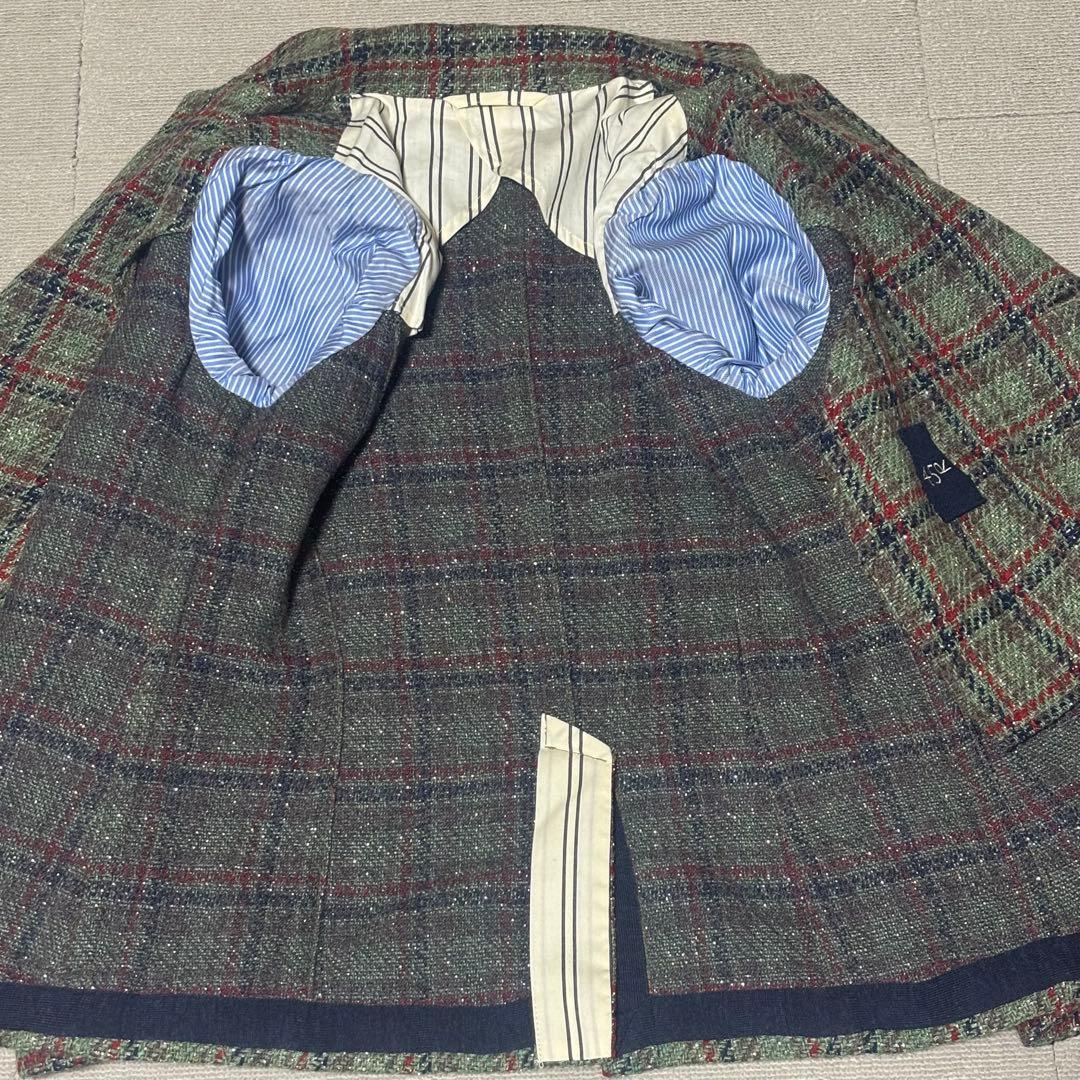 45R 現行タグ　ツイード テーラードジャケット 45rpm 2 グリーン