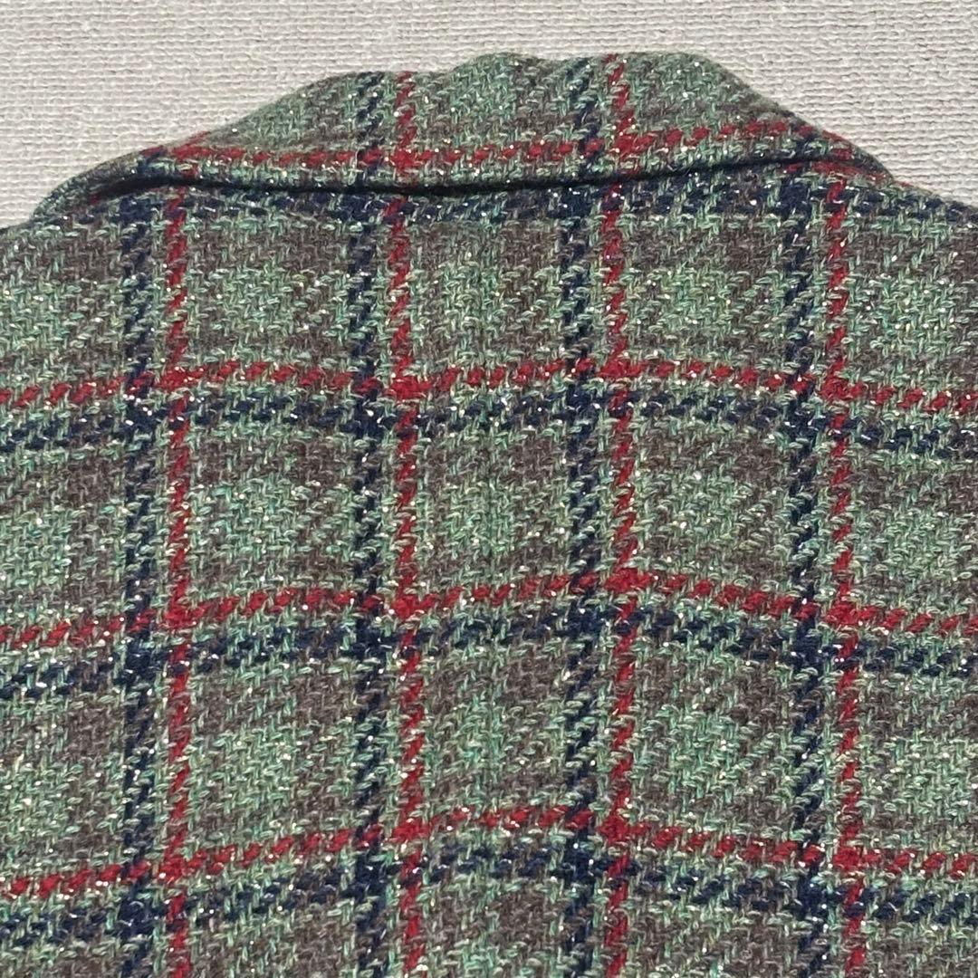 45R 現行タグ　ツイード テーラードジャケット 45rpm 2 グリーン