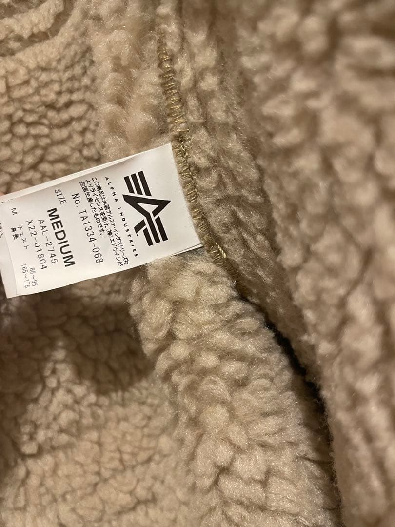 ALPHA INDUSTRIES B-3 フライトジャケット ムートン ボア M