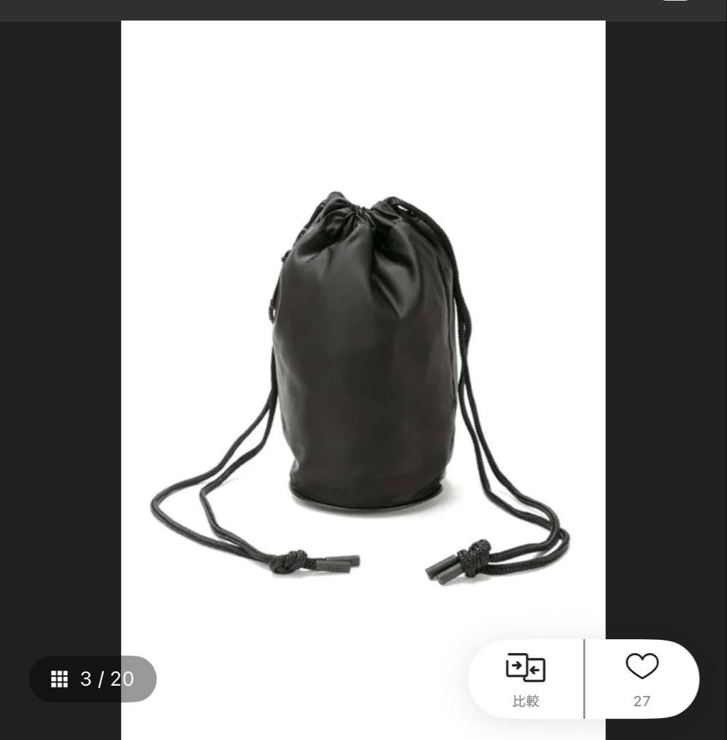 sacai ブラック ナイロン巾着