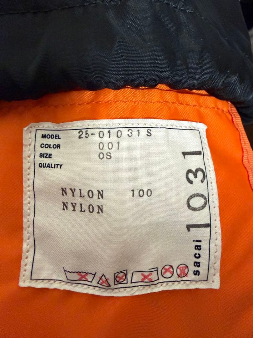 sacai ブラック ナイロン巾着