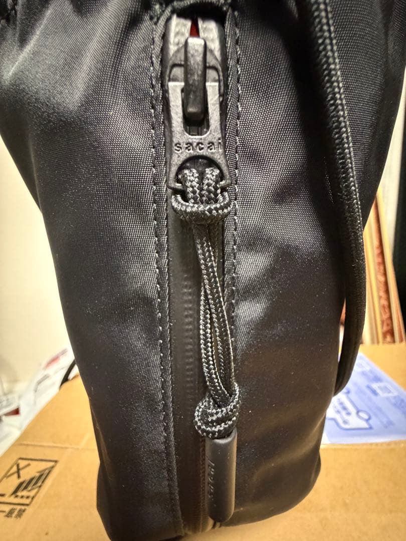sacai ブラック ナイロン巾着