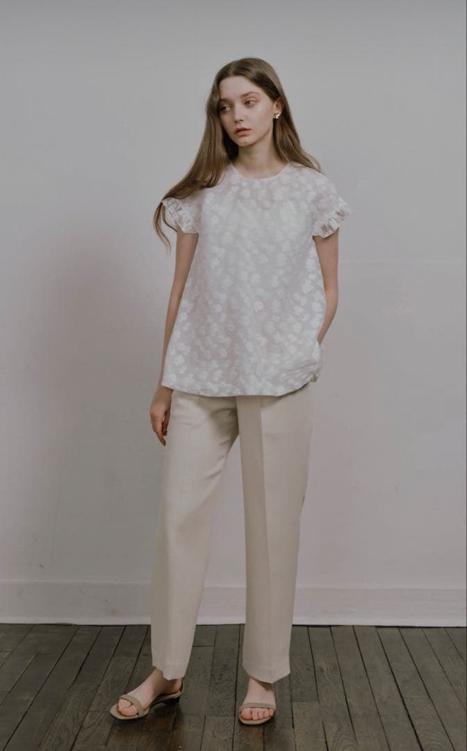 ohga FLEUR ブラウス 半袖 ホワイト 新品未使用