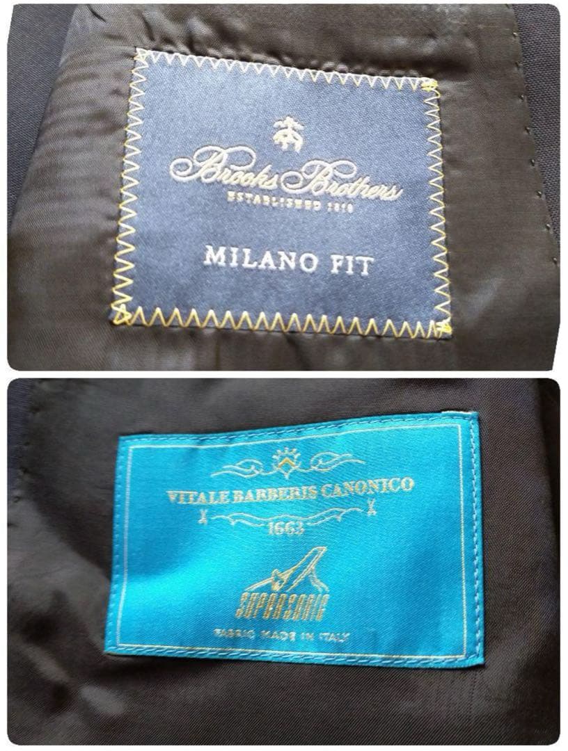 美品　ブルックスブラザーズ スーツ MILANO CANONICO　ネイビー