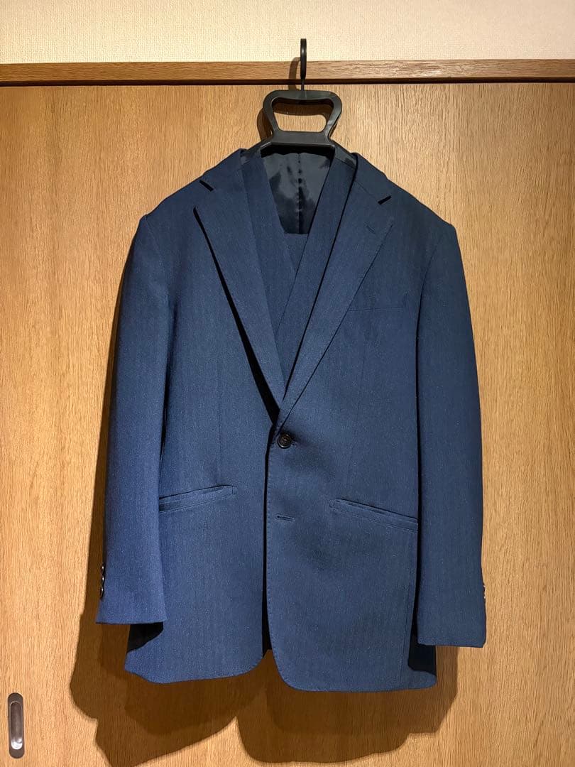 美品✨スーツセレクト　ビジネススーツ　スリーピース　ネイビー Y5