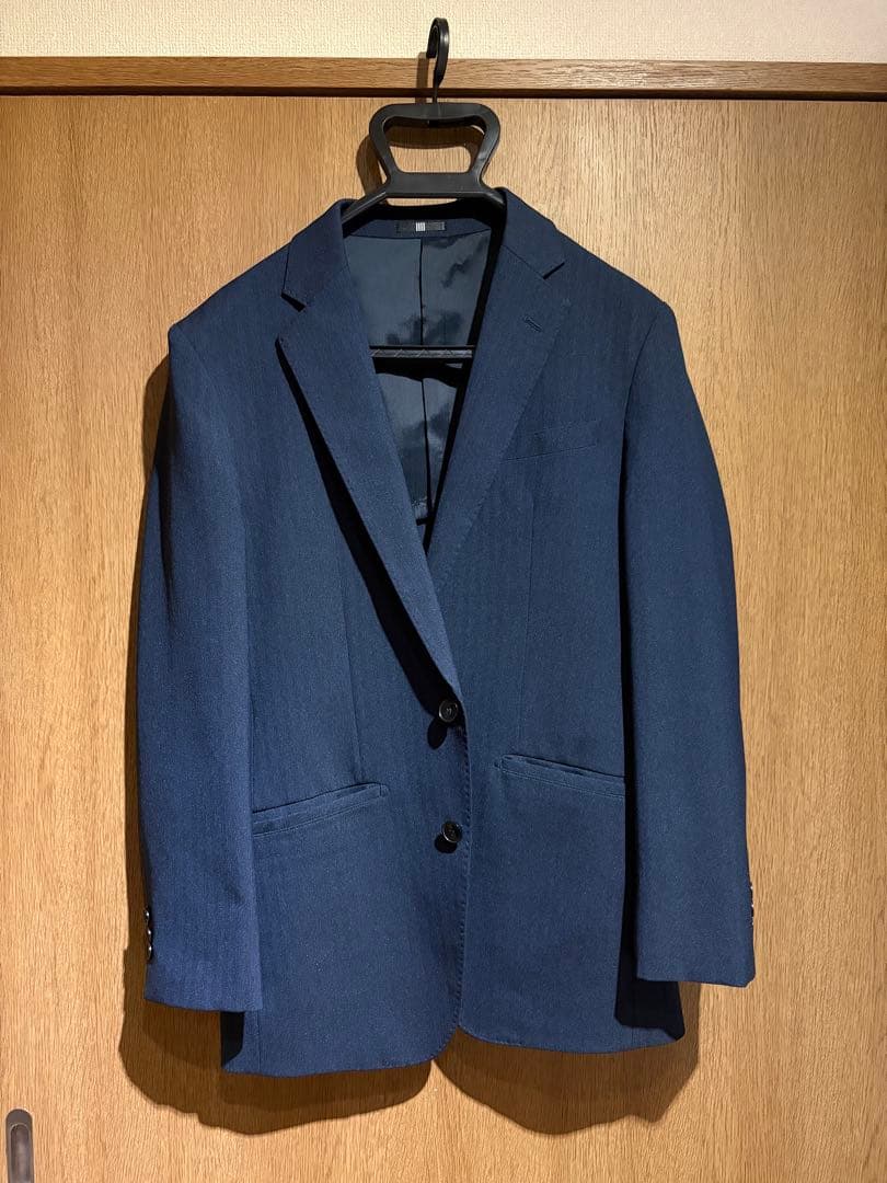 美品✨スーツセレクト　ビジネススーツ　スリーピース　ネイビー Y5