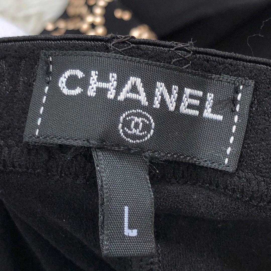 ［未使用］シャネル　メタルパーツ　スタッズ　ココマーク　ストッキング　タイツ