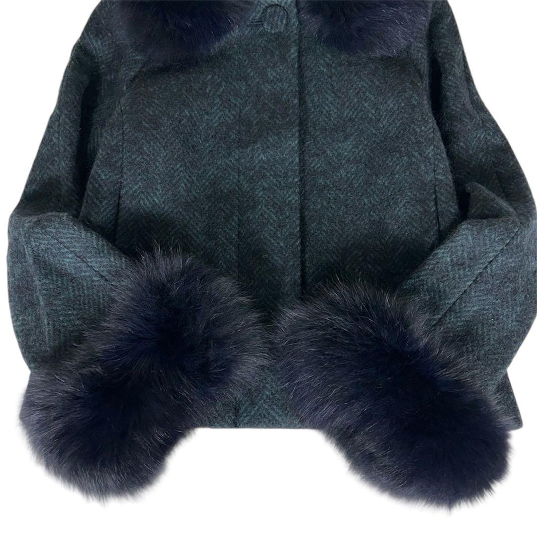 極美品✨《グレースコンチネンタル》 ツイードジャケット モヘア フォックスファー