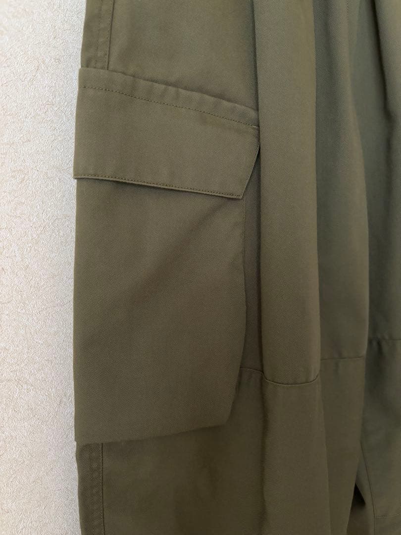 FIRMUM ポリエステルコットンツイル ギャザーミリタリーパンツ XS