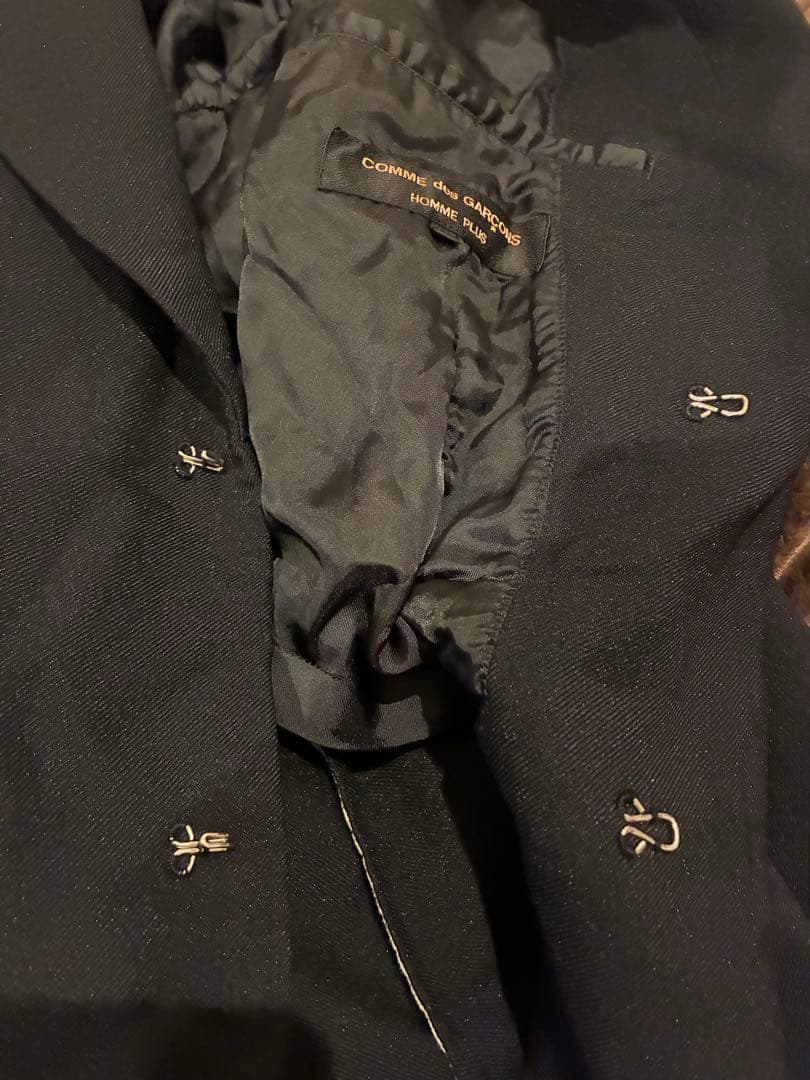 コムデギャルソンオムプリュス　ポリエステル 縮絨　フック　ジャケット 21SS