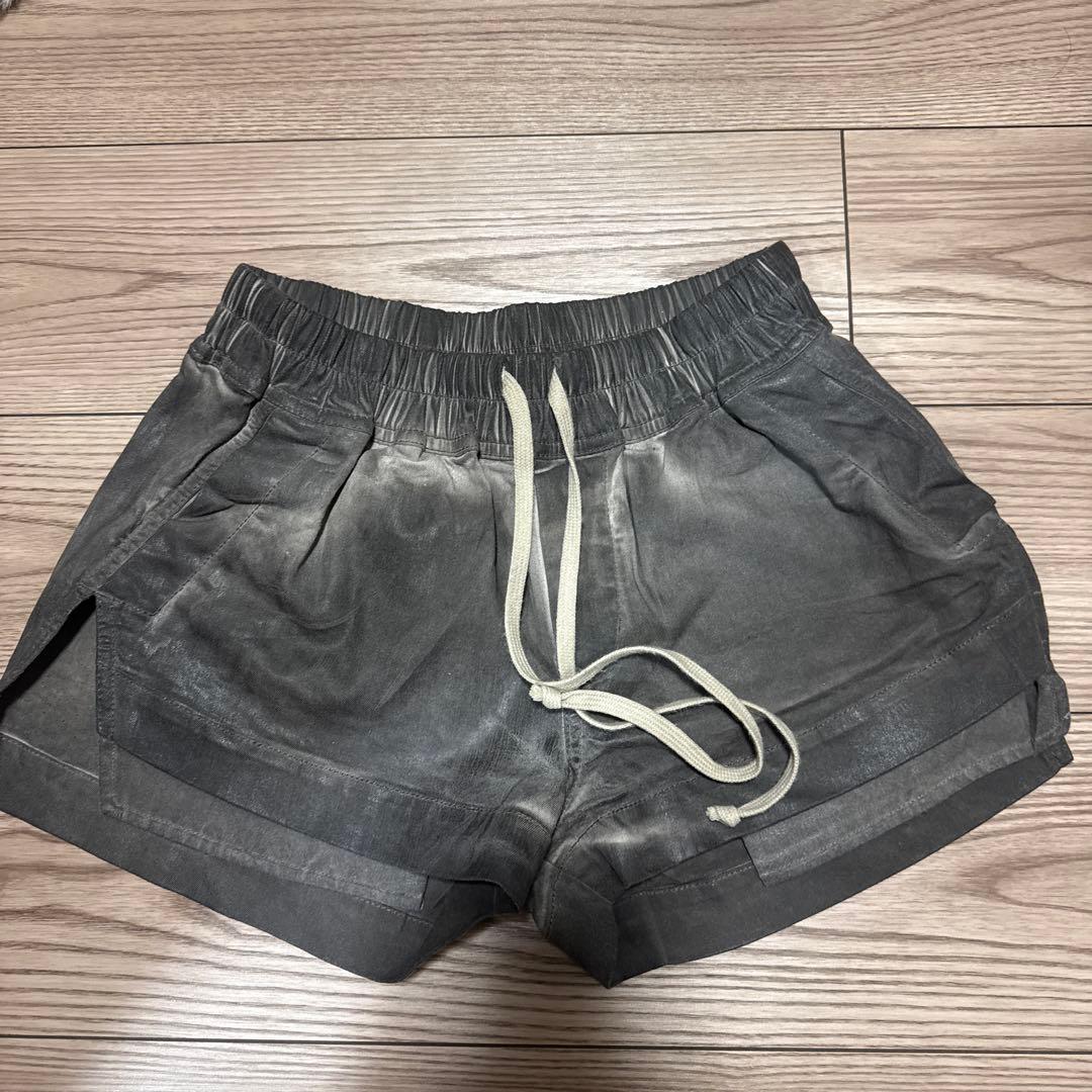 RICK OWENS DRKSHDW グレーデニムショートパンツ