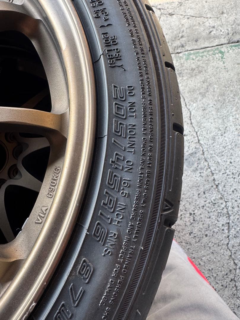 DUNLOP DZ102 205/45R16. VOLK CE28 4本セット