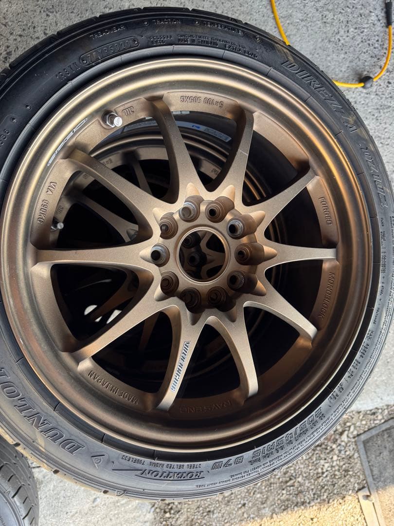 DUNLOP DZ102 205/45R16. VOLK CE28 4本セット