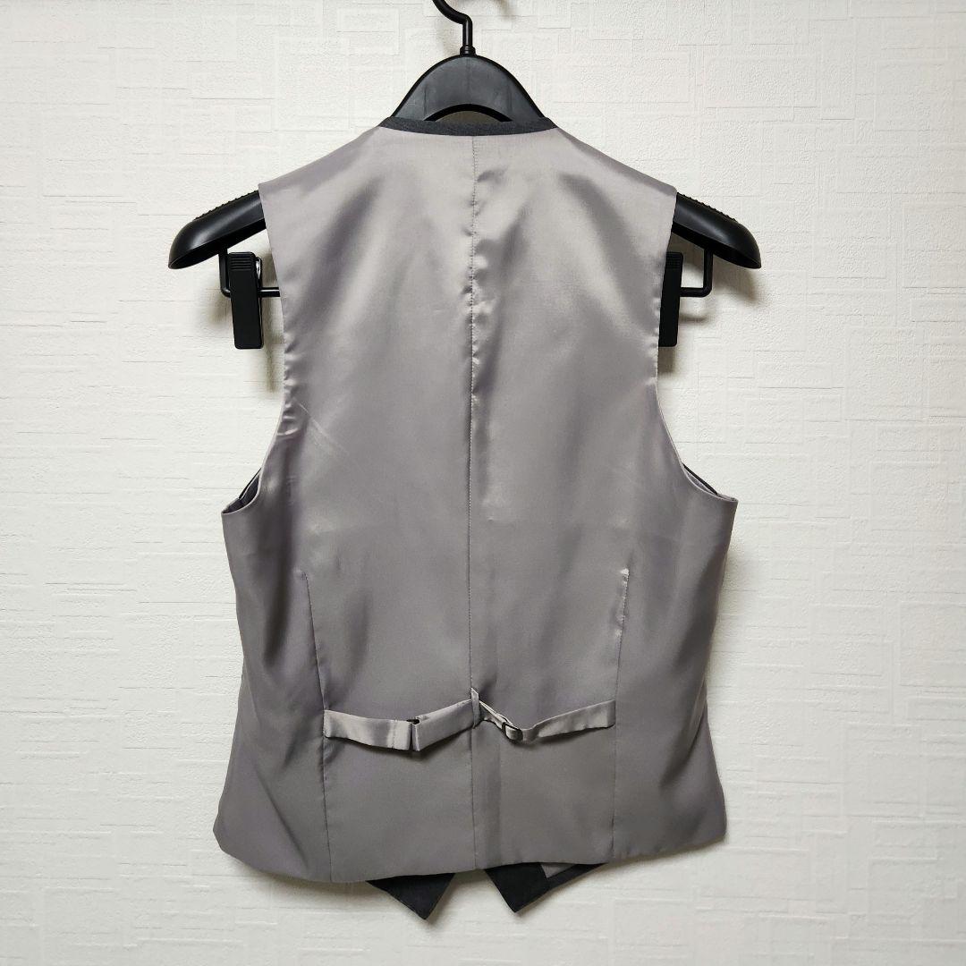 グローバルスタイル　メンズ　スーツ　スリーピース　エストラート生地　グレー　無地