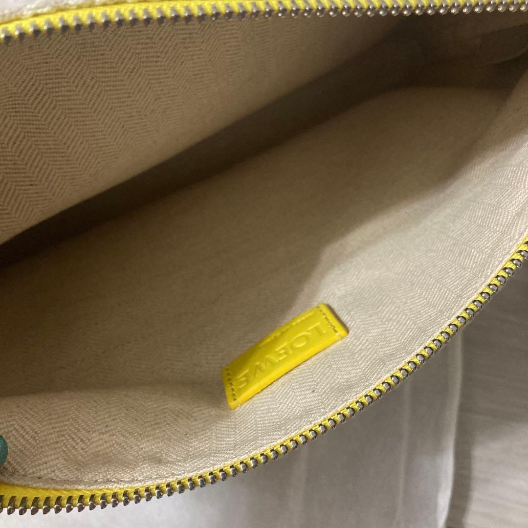 LOEWE クラッチバッグ イエロー/ホワイト