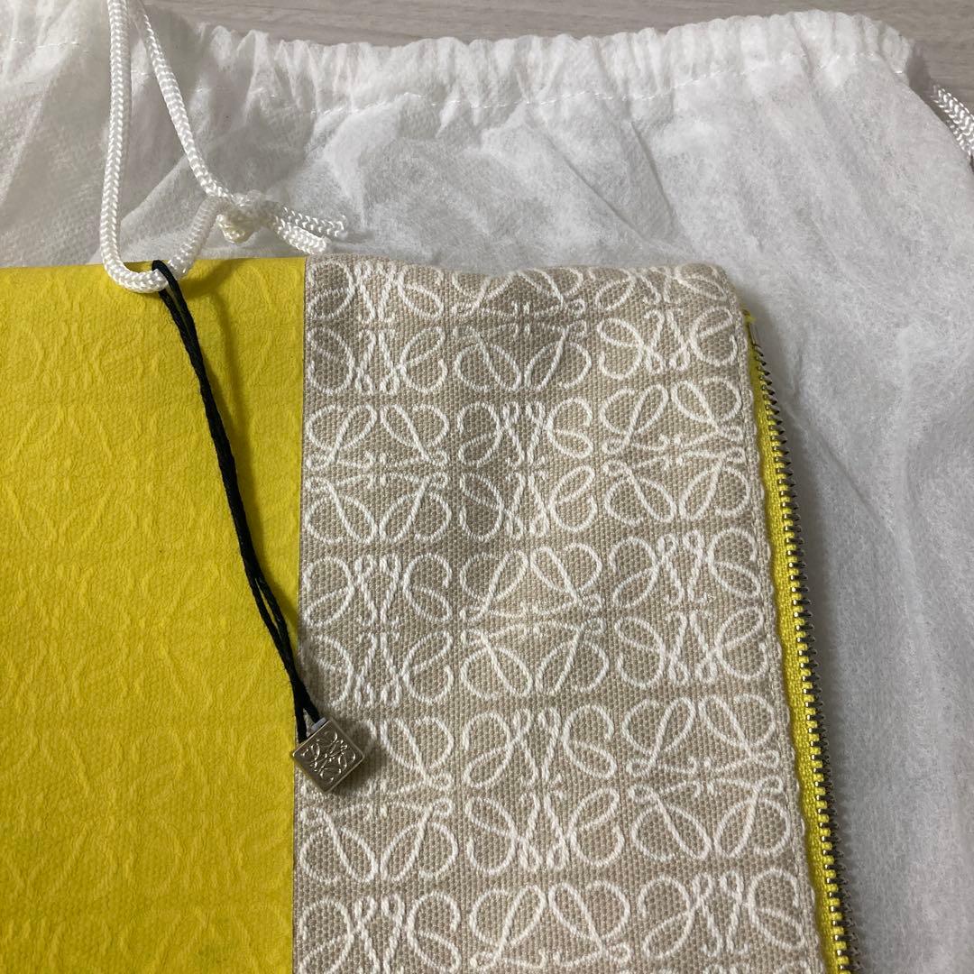 LOEWE クラッチバッグ イエロー/ホワイト
