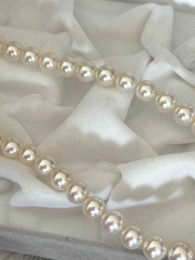 マ*ス様 美品最強照りオーロラロゼアコヤパールネックレス7-7.5mm鑑別書付約