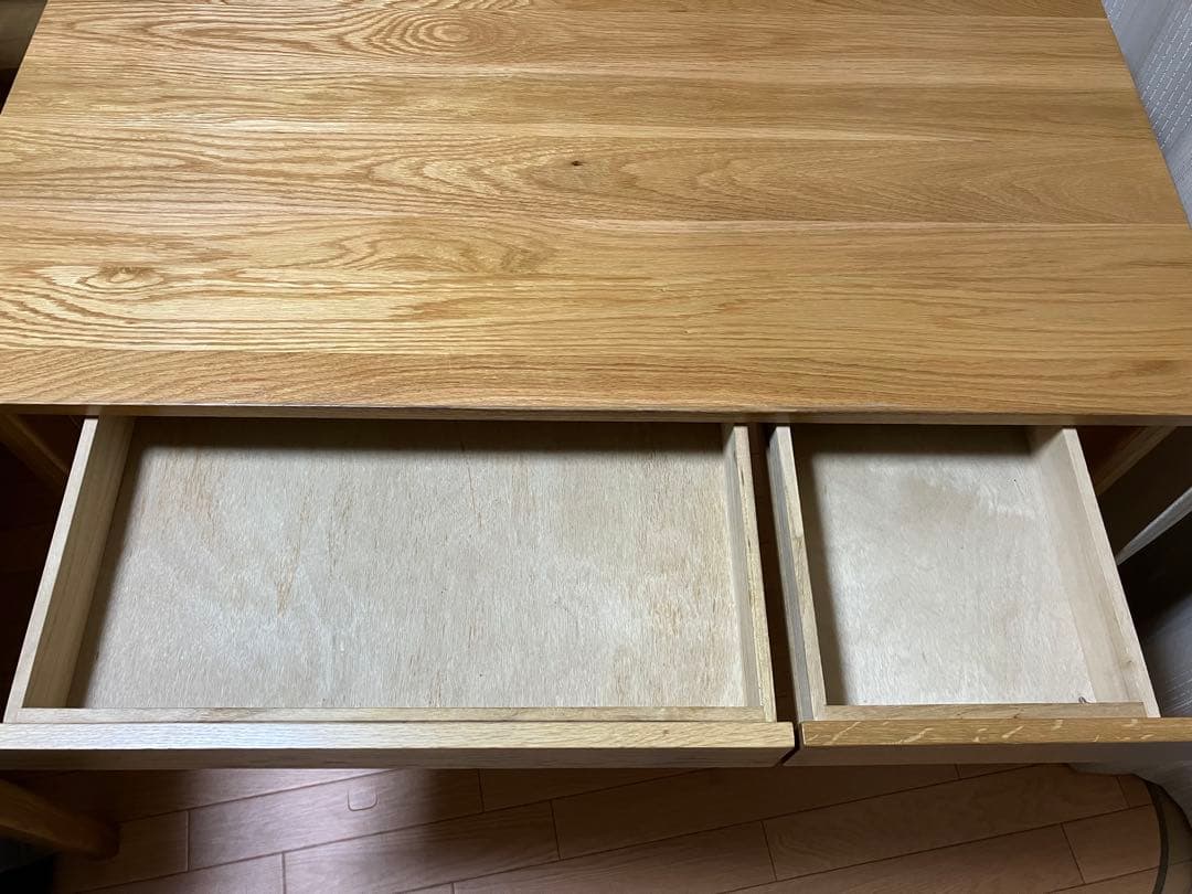 【廃盤品】無印良品 オーク材 机 学習机 テーブル