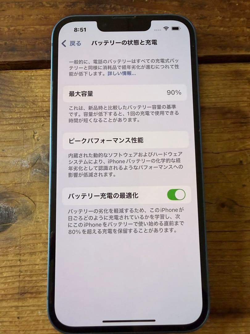 Apple iPhone 13 ブルー 充電ケーブル付